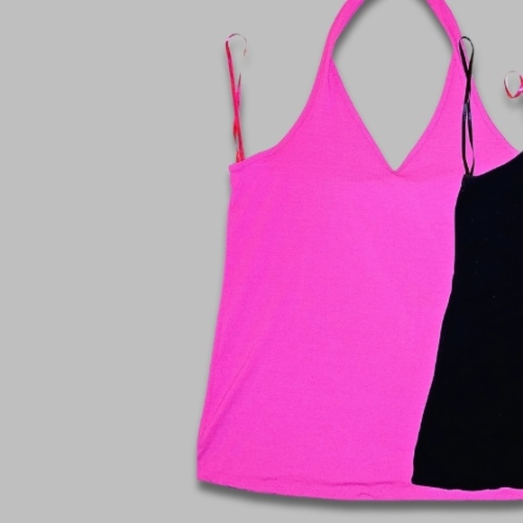 Torrid Two Halter Bundle Tops Soft Stretchy Knit Fabric Black/Pink Women’s US 3X - Picture 2 of 4